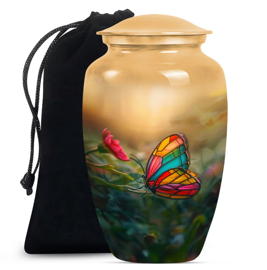 butterfly cremation urn.