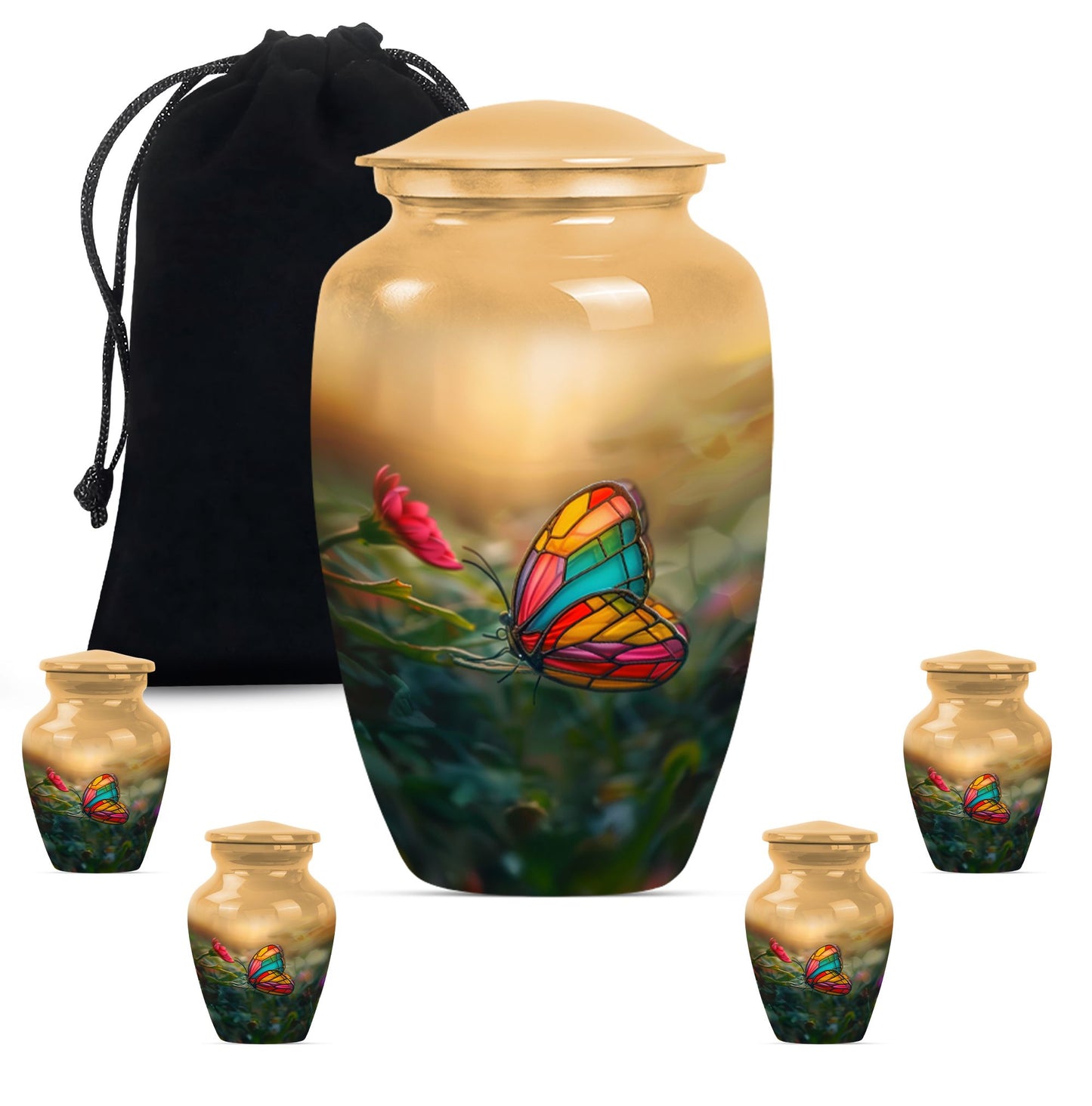 butterfly cremation urn.