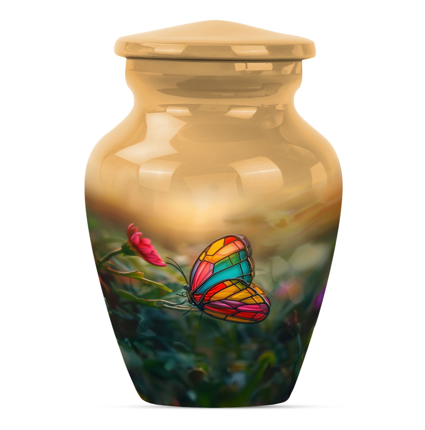 butterfly cremation urn.
