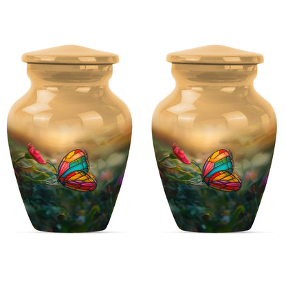 butterfly cremation urn.