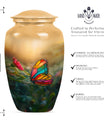 butterfly cremation urn.