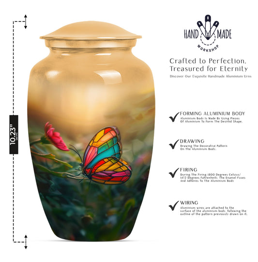 butterfly cremation urn.