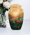 butterfly cremation urn.