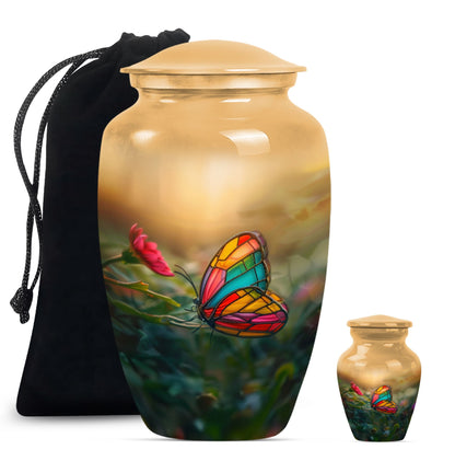 butterfly cremation urn.