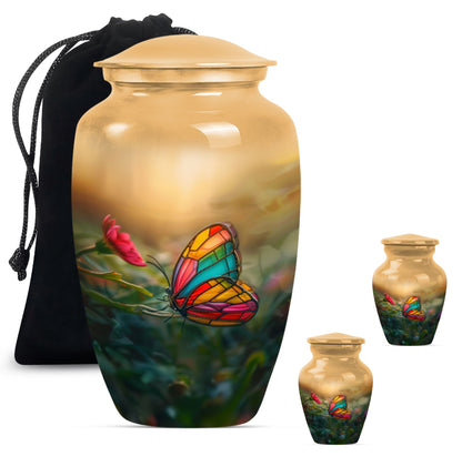butterfly cremation urn.