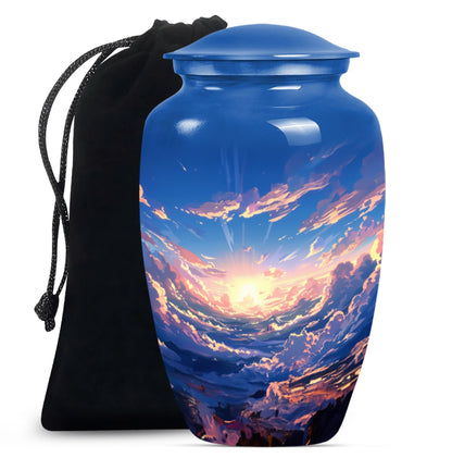 10-inch classic butterfly-themed clouds urn.