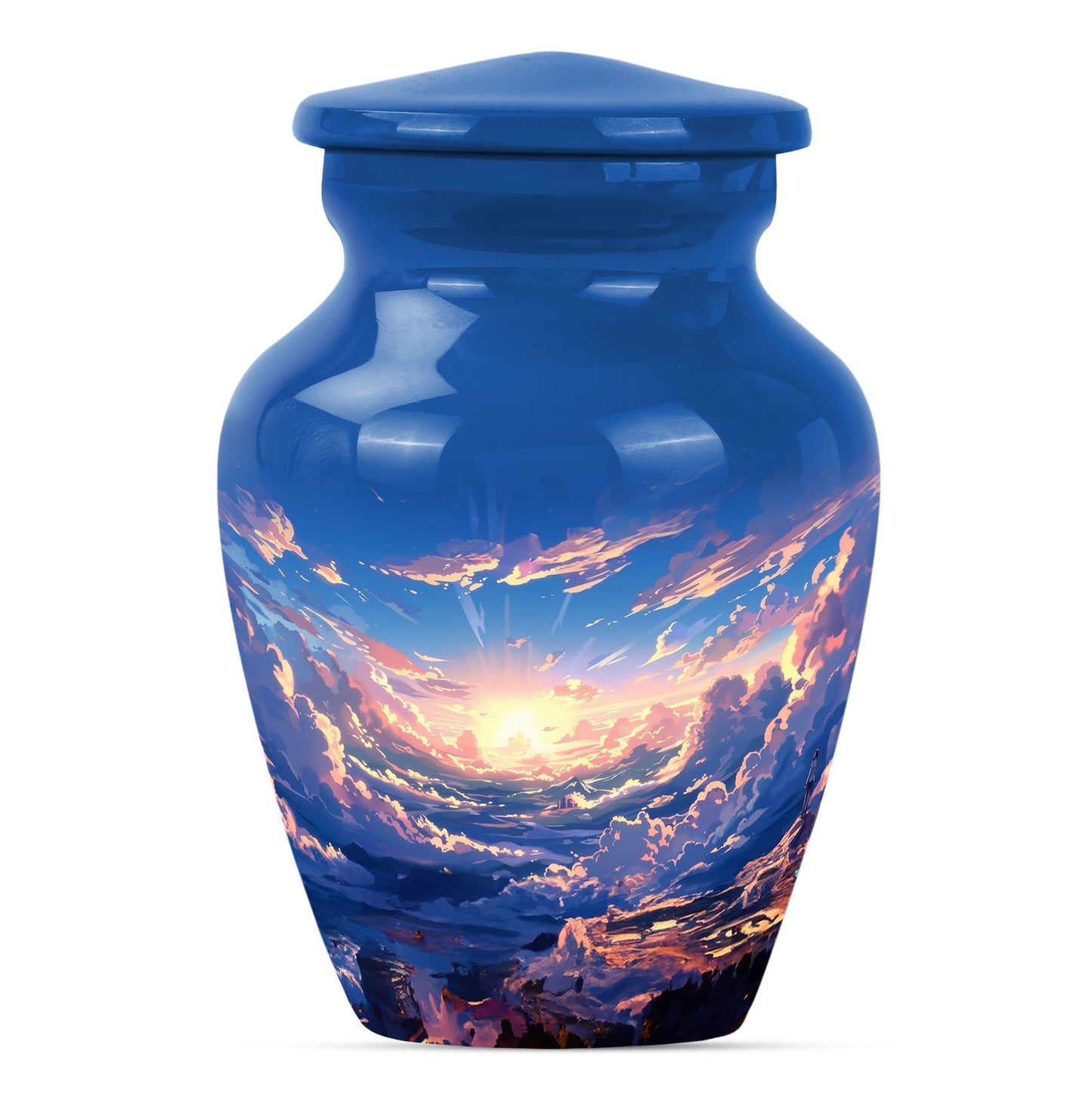 10-inch classic butterfly-themed clouds urn.