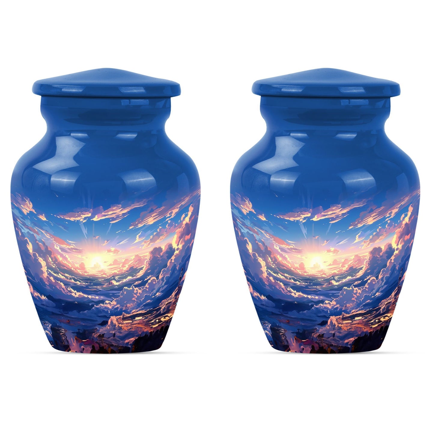 10-inch classic butterfly-themed clouds urn.