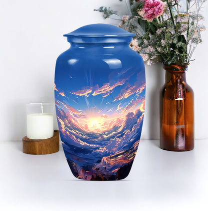 10-inch classic butterfly-themed clouds urn.
