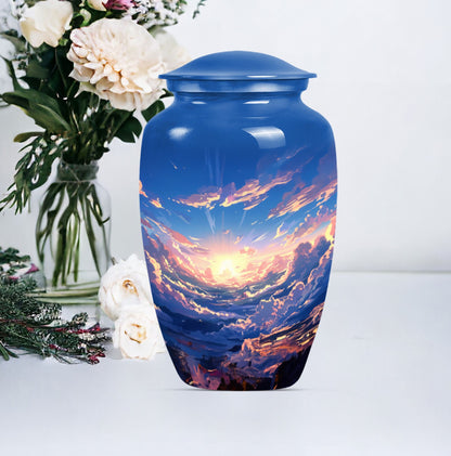 10-inch classic butterfly-themed clouds urn.