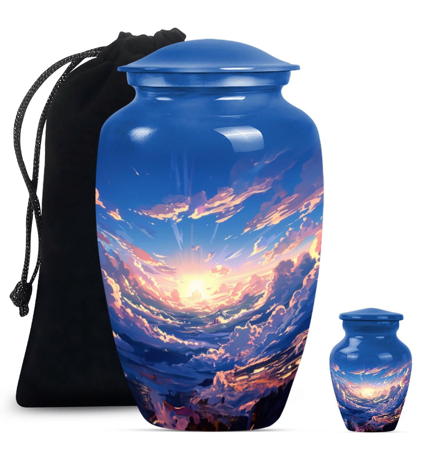 10-inch classic butterfly-themed clouds urn.