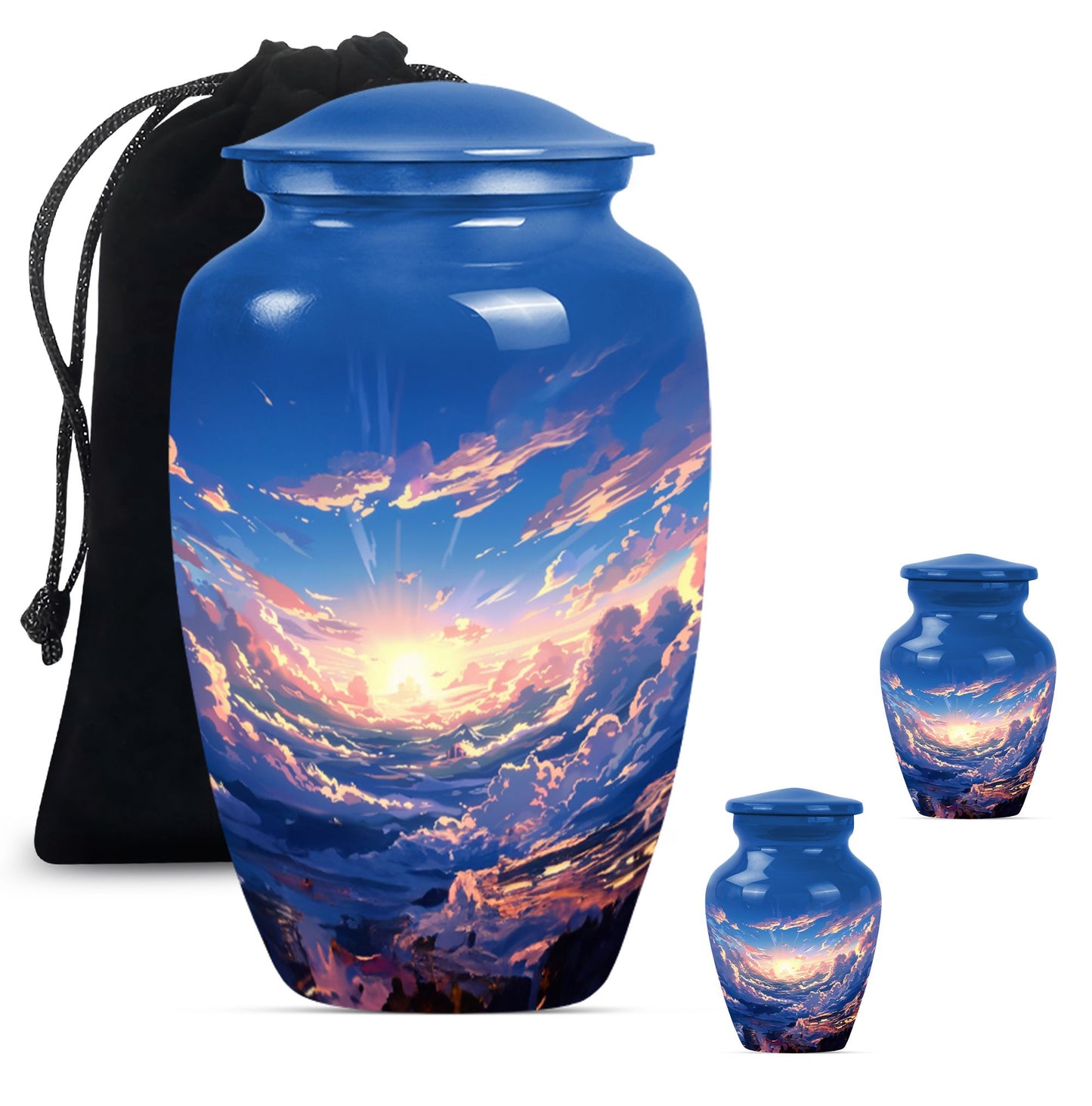 10-inch classic butterfly-themed clouds urn.