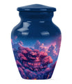 10-inch classic clouds urn, butterfly theme.