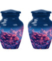 10-inch classic clouds urn, butterfly theme.