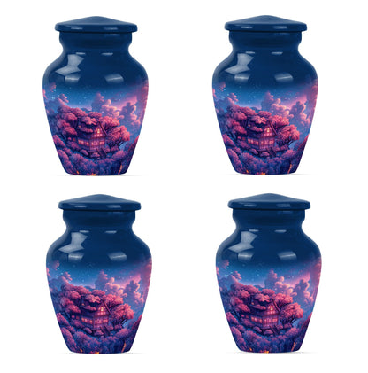 10-inch classic clouds urn, butterfly theme.