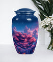10-inch classic clouds urn, butterfly theme.