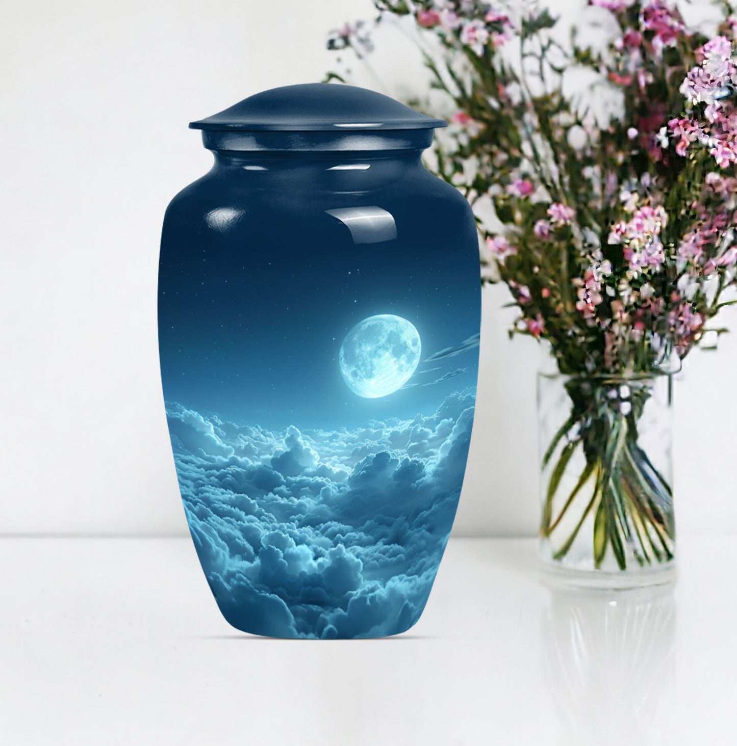  clouds urn with butterfly theme for adult human ashes