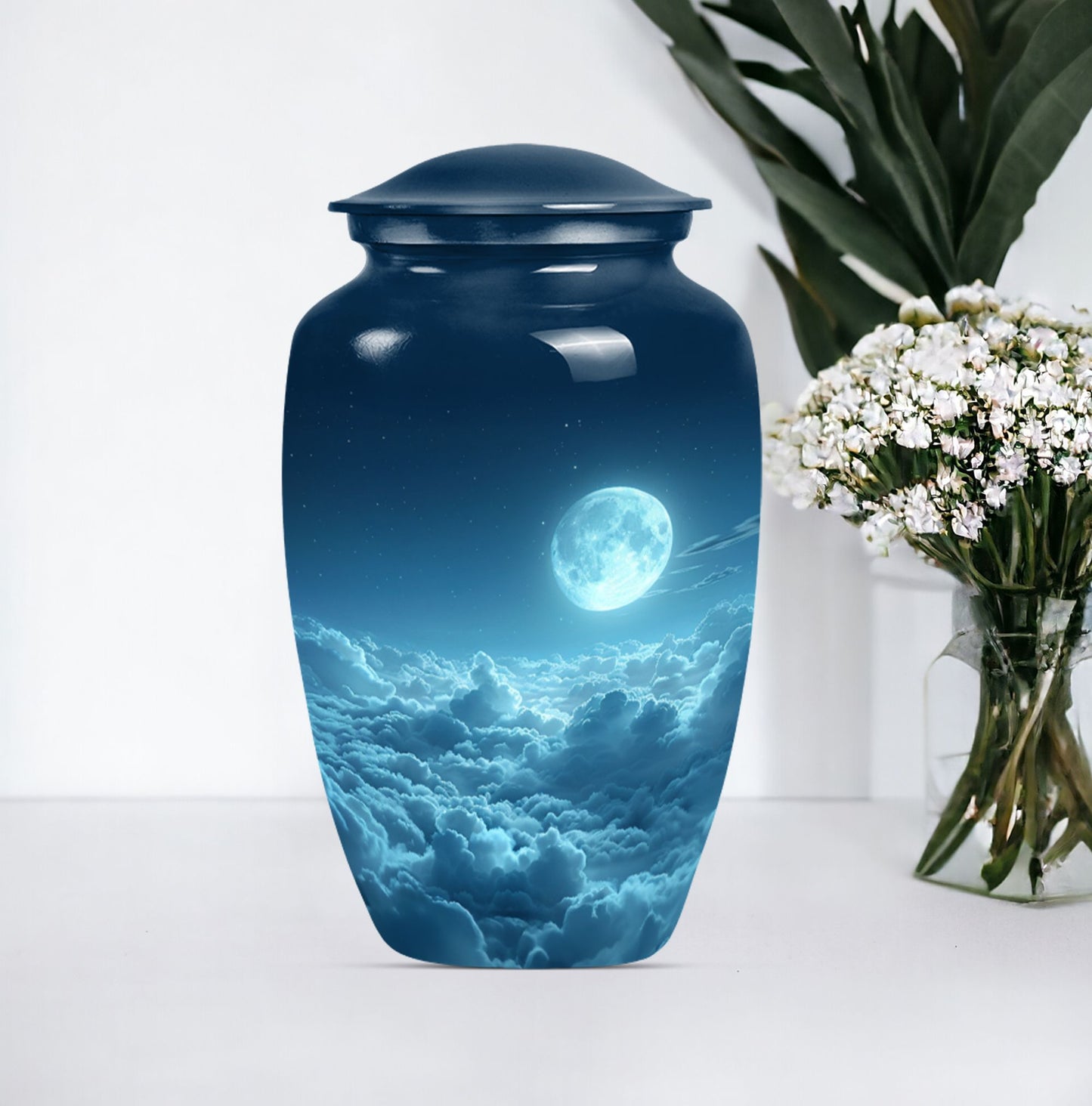  clouds urn with butterfly theme for adult human ashes