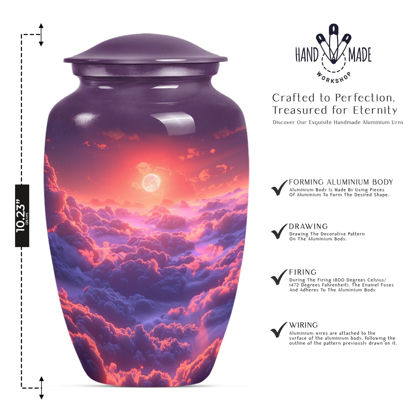 clouds urn for human ashes