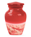 10-inch classic butterfly themed clouds urn for cremation.