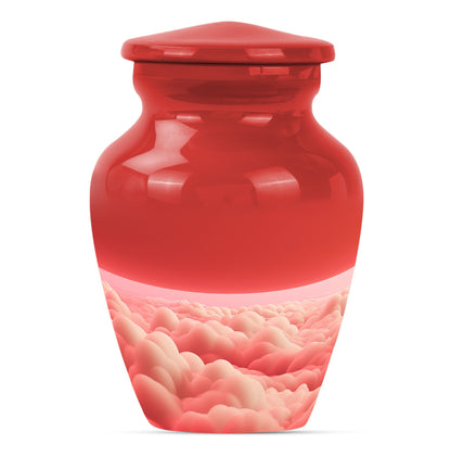 10-inch classic butterfly themed clouds urn for cremation.