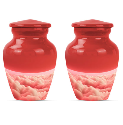 10-inch classic butterfly themed clouds urn for cremation.