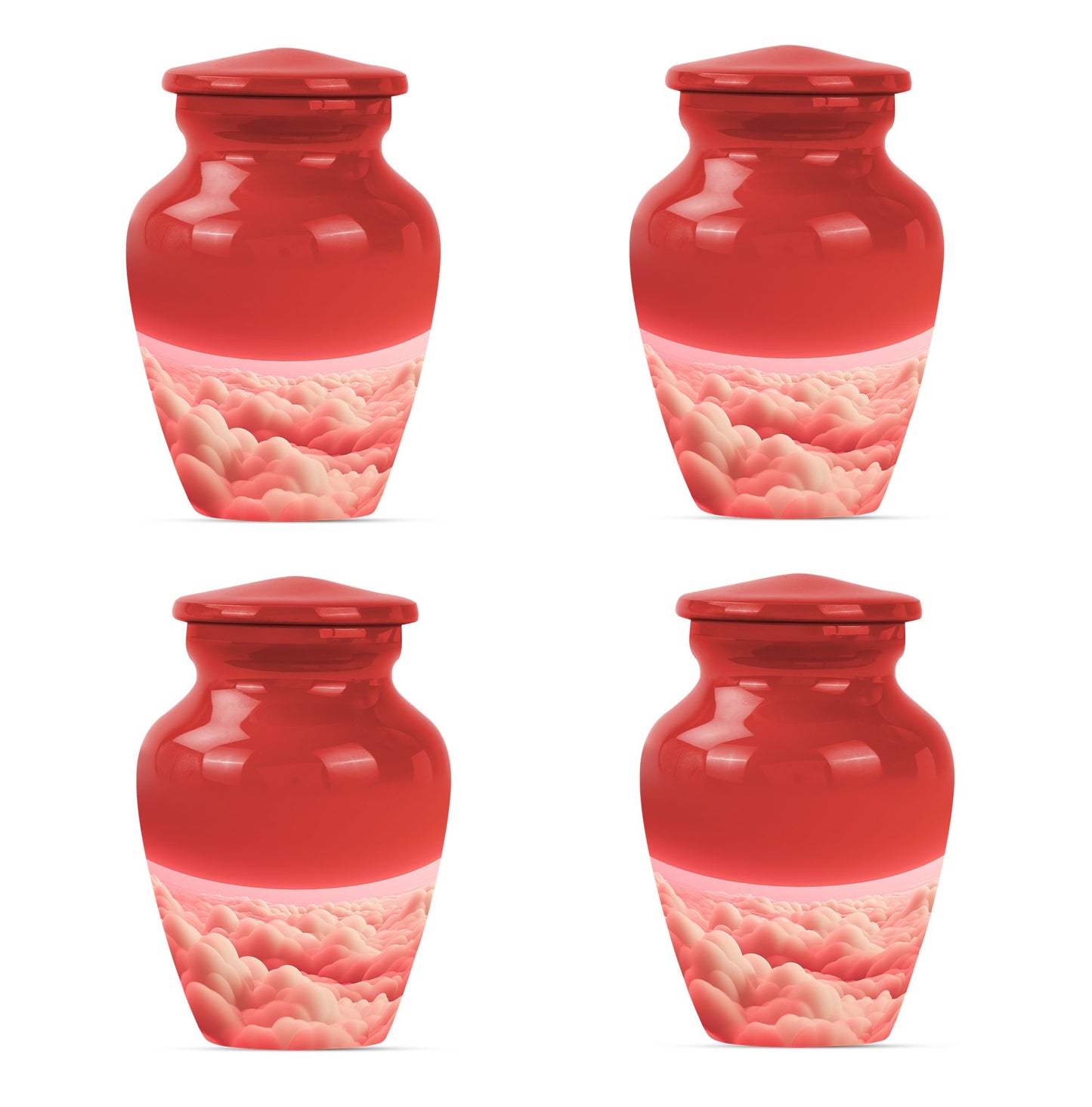 10-inch classic butterfly themed clouds urn for cremation.