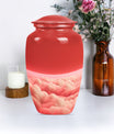 10-inch classic butterfly themed clouds urn for cremation.