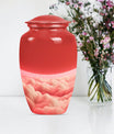10-inch classic butterfly themed clouds urn for cremation.