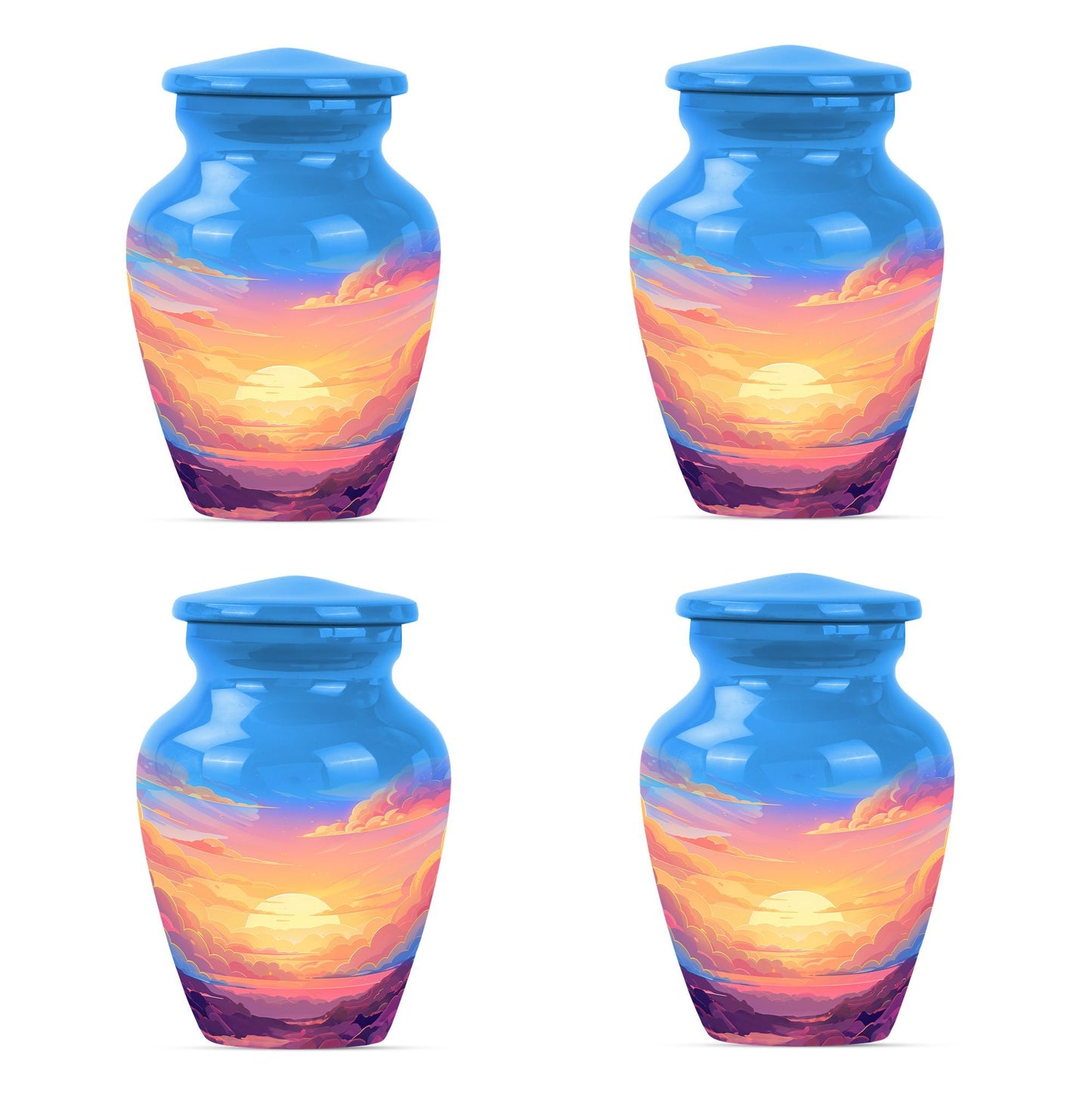 Classic butterfly-themed clouds urn for mom.