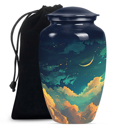 10-inch classic Clouds Urn with butterfly theme