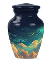 10-inch classic Clouds Urn with butterfly theme