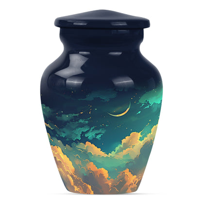 10-inch classic Clouds Urn with butterfly theme