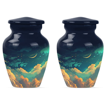 10-inch classic Clouds Urn with butterfly theme