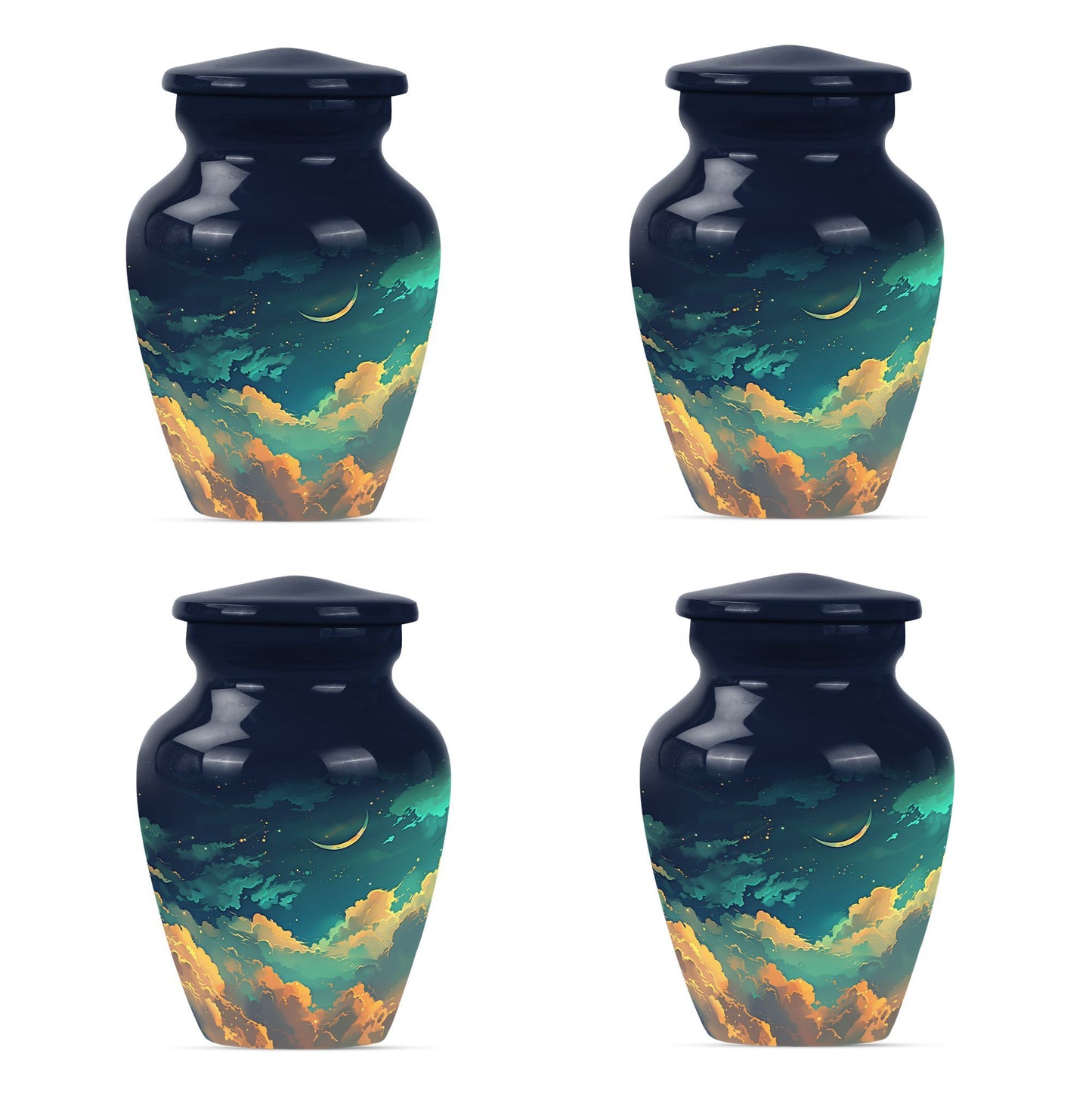 10-inch classic Clouds Urn with butterfly theme