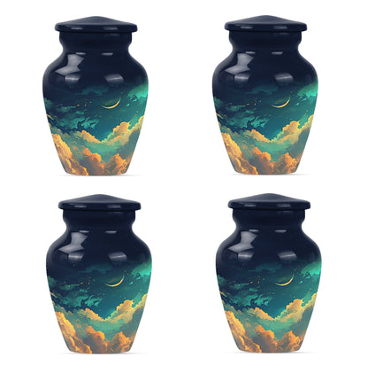 10-inch classic Clouds Urn with butterfly theme