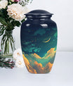 10-inch classic Clouds Urn with butterfly theme