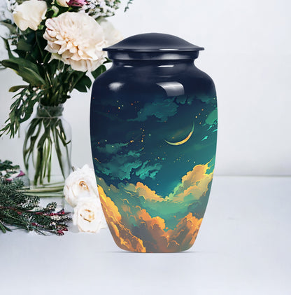 10-inch classic Clouds Urn with butterfly theme