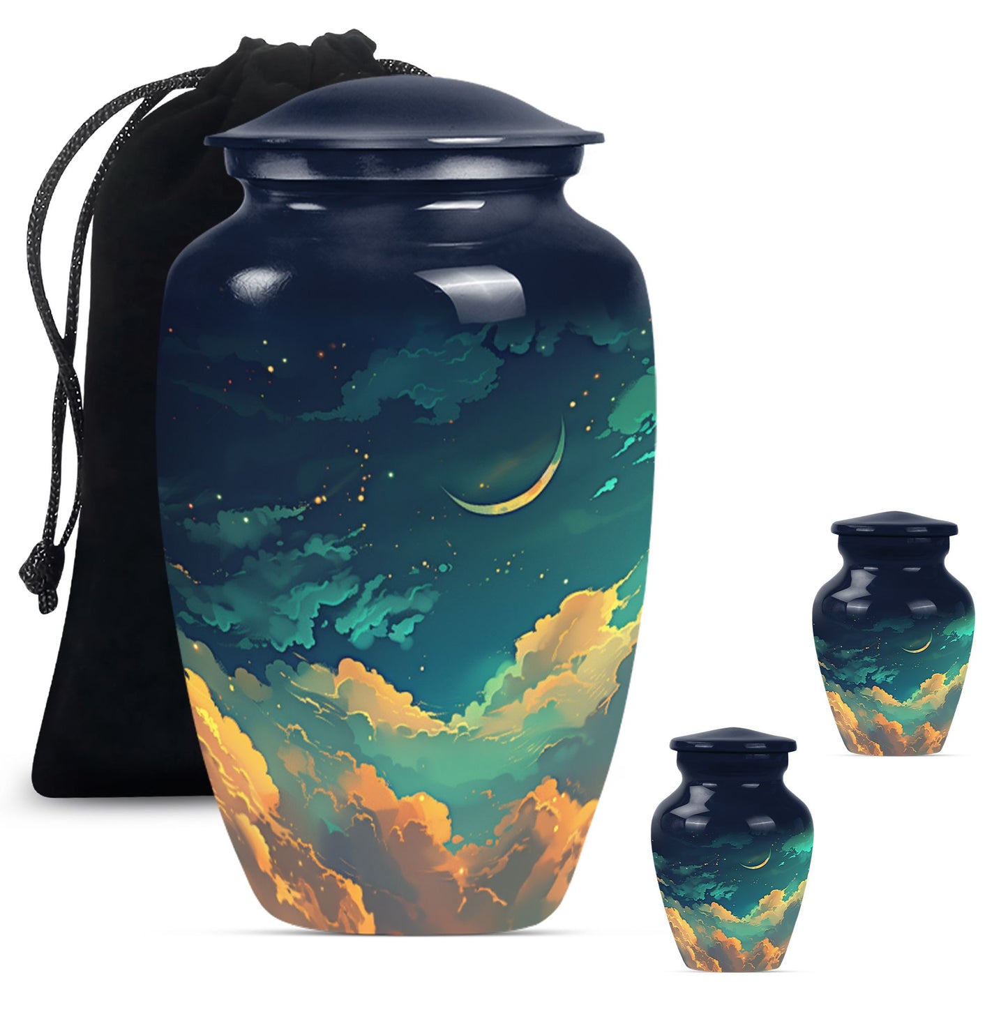 10-inch classic Clouds Urn with butterfly theme