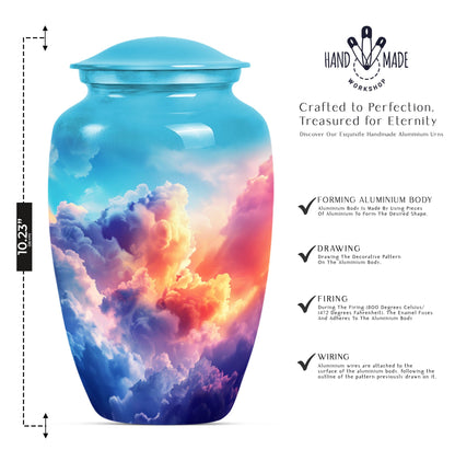 10 inch Classic Butterfly themed Cloud Urn.