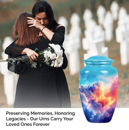 10 inch Classic Butterfly themed Cloud Urn.