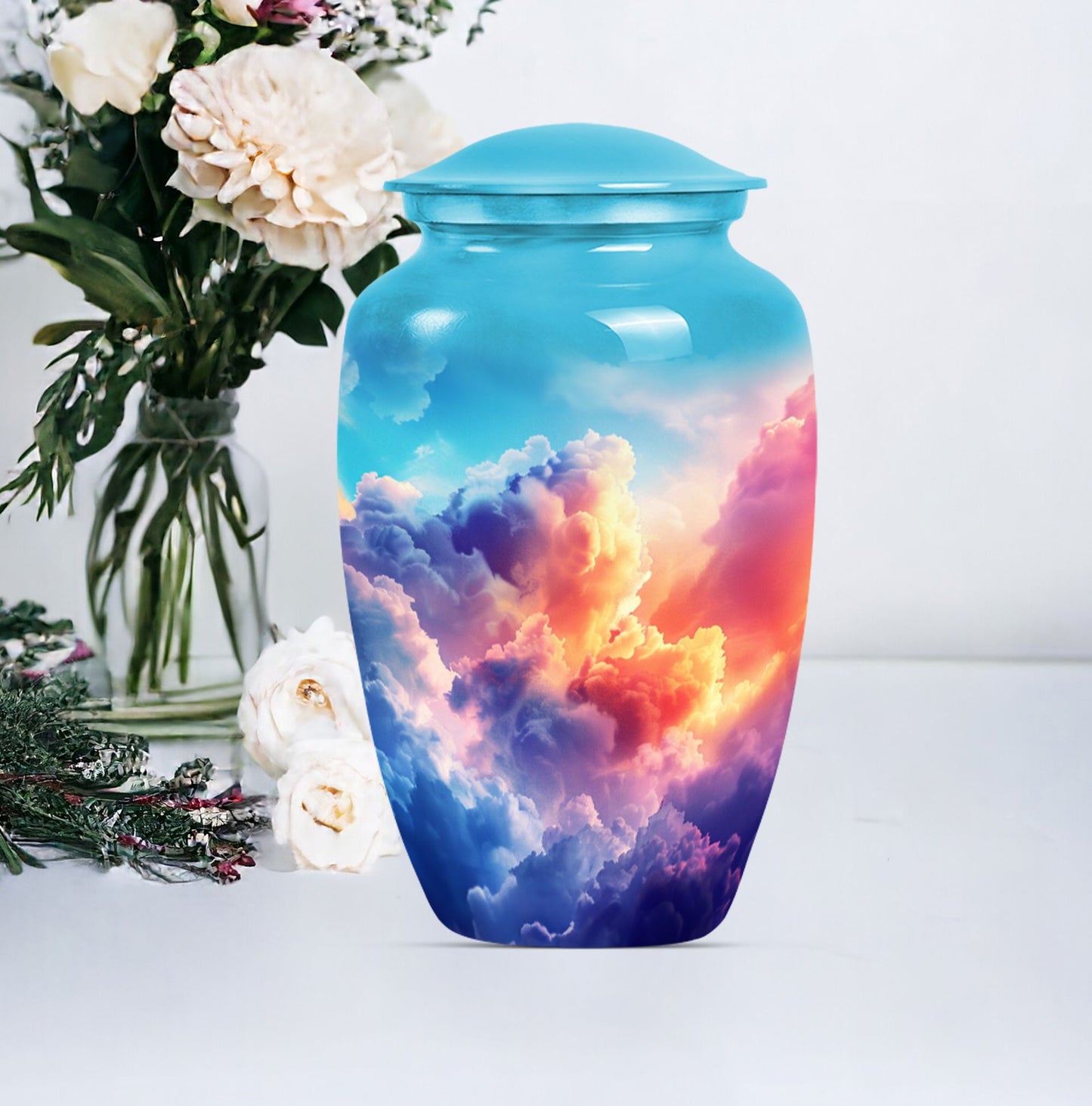 10 inch Classic Butterfly themed Cloud Urn.