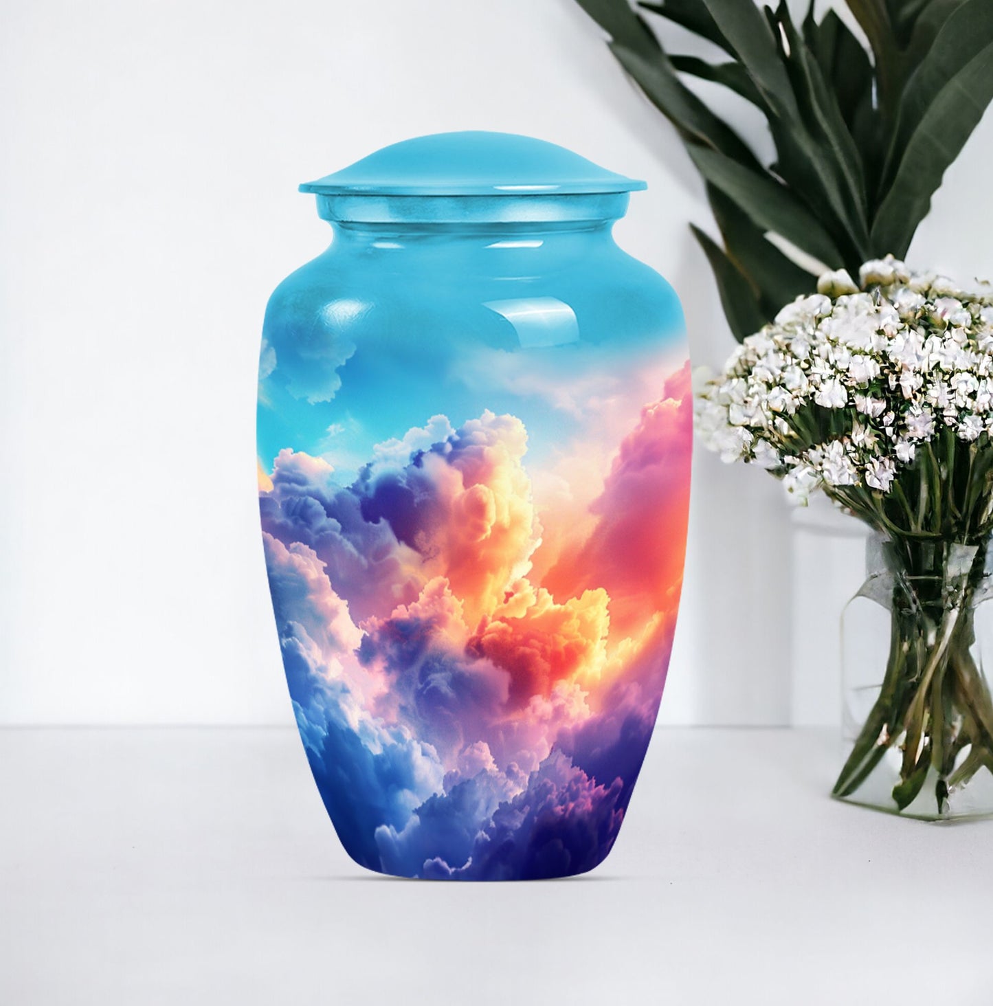 10 inch Classic Butterfly themed Cloud Urn.
