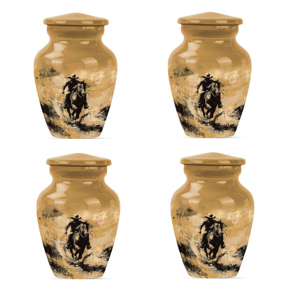 Cowboy Theme 3 Inch Keepsake Pack of 4