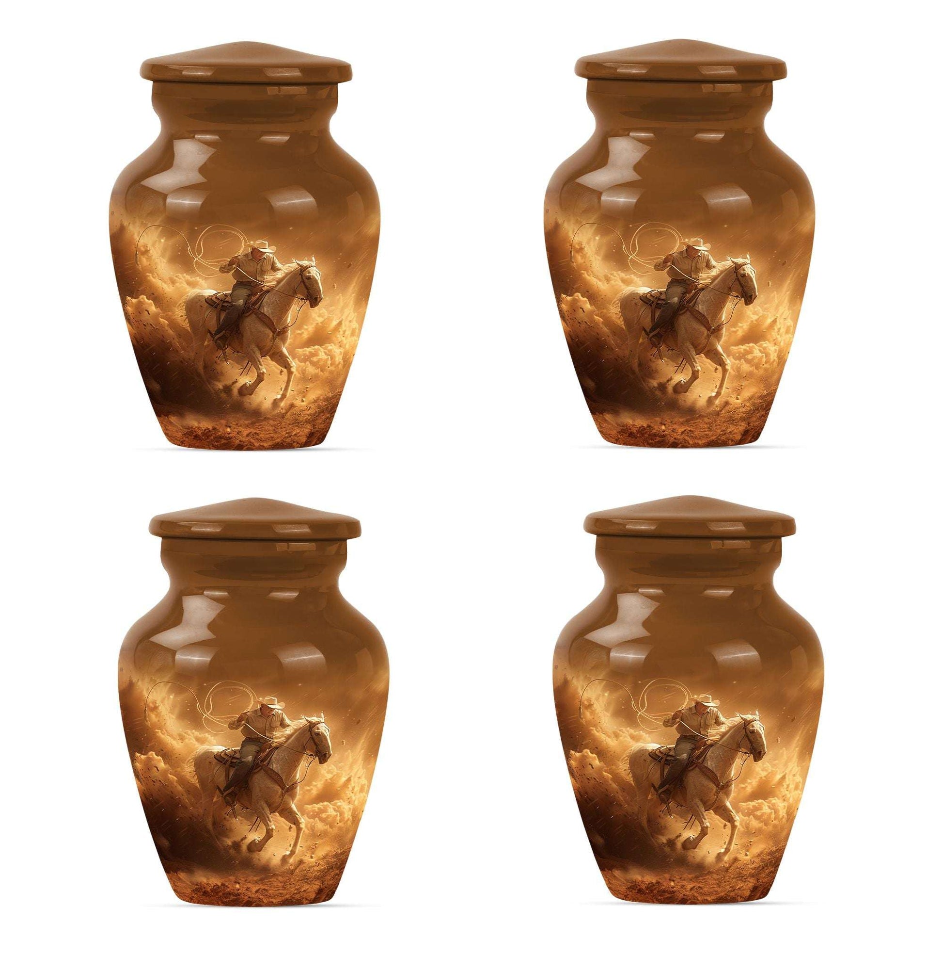 Cowboy Theme 3 Inch Keepsake Pack of 4