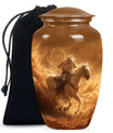 Cowboy Theme Large Urn 10 Inch