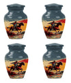Cowboy Theme 3 Inch Keepsake Pack of 4