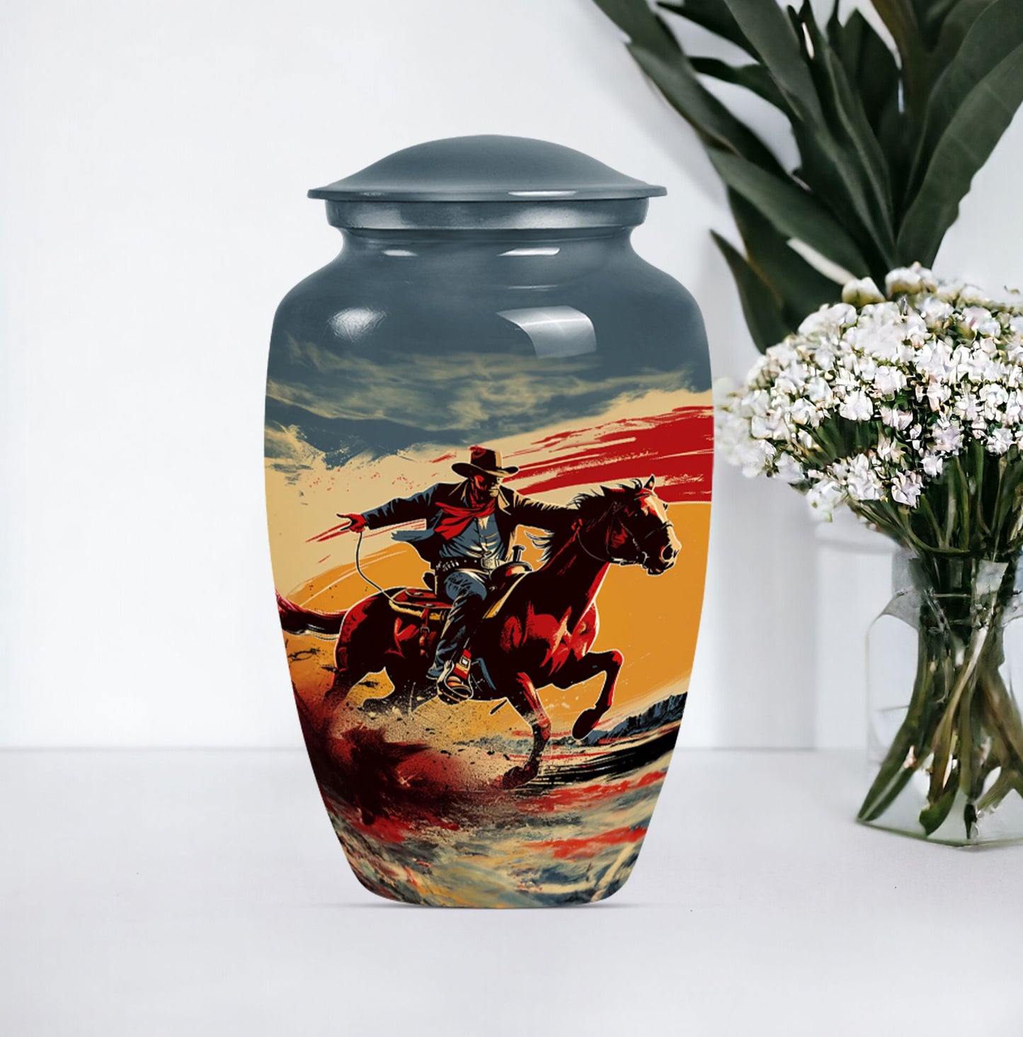 cowboy urn for ashes.