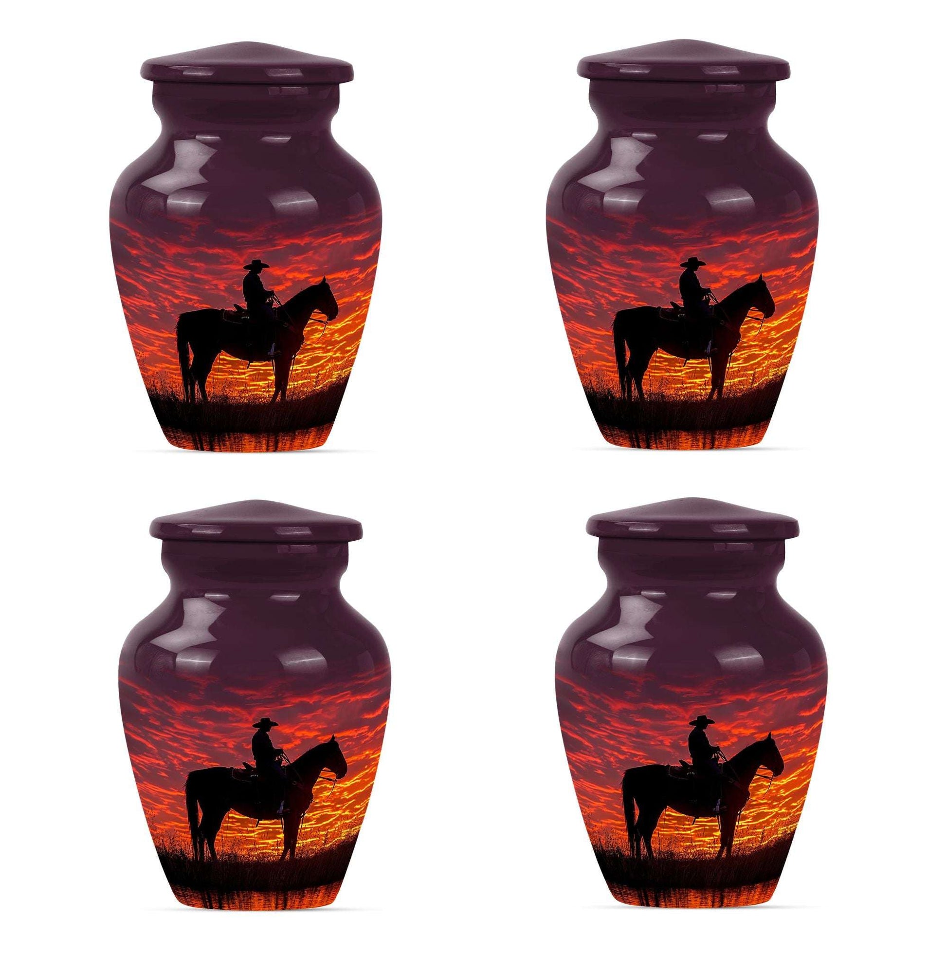 Cowboy Theme 3 Inch Keepsake Pack of 4