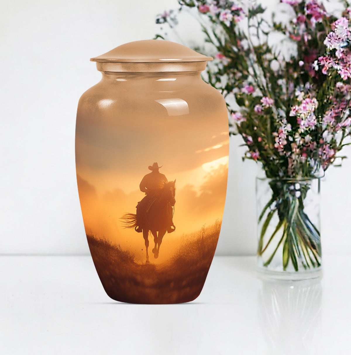 Urna Cremazione Cowboy - Tramonto Western Per Ceneri - Foto 7